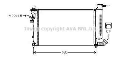 AVA QUALITY COOLING pe2137 -  Радиатор, охлаждение двигателя